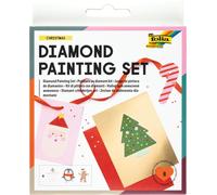 folia 31805 - Diamond Painting Set CHRISTMAS, autocollants avec motifs de Noël et accessoires, kit de bricolage pour créer des autocollants avec des pierres scintillantes