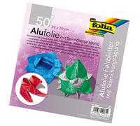 Folia en Aluminium Pliable Feuilles 100 g/m², 50 Feuilles, Métallique, Multicolore