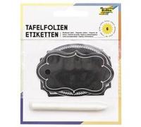 folia Etiquettes de marquage tableau, noir, avec stylo-craie