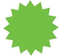 Folia Étiquettes En Carton Fluo 18 Cm Vert Fluo (Étoiles) 1 Unité(S)