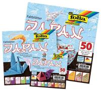 Folia Feuilles pliantes japonaises 492/1515 – 15x15 cm 80 g/m², 50 feuilles (10 motifs)