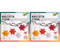 Folia Feuilles de Papier Pliables étoile Bascetta, 75 x 75mm (Lot de 2)