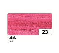 folia 77823 - Fil chenille - Lot de 10 fils chenille - Rose - Diamètre : 8 mm - Longueur : 50 cm - Idéal pour les enfants - Pour bricoler et concevoir des animaux, des figurines et d'autres formes