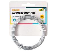 folia Fil en Aluminium argenté 79660-2 mm x 5 m - Particulièrement Facilement malléable pour travaux manuels et décoration