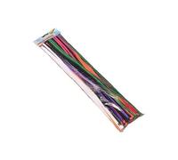 Folia – Lot de 100 cure-pipes en fil chenille, 10 couleurs, Ø 8 mm, 50 cm – idéal pour enfants