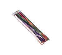 Folia – Lot de 100 cure-pipes en fil chenille, 10 couleurs, Ø 8 mm, 50 cm – idéal pour enfants