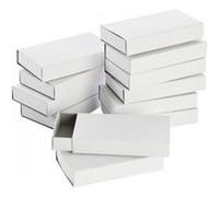 Folia 2407 Lot de 12 Grandes boites d'allumettes Vierges, Blanc