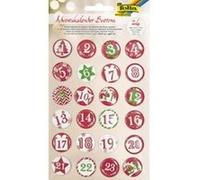 Folia folia "buttons" pour calendrier de l'avent, en tôle noir G
