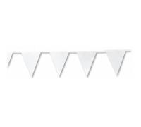 Folia Guirlandes fanions blancs à décorer 2 x 3,8 m (2×15 fanions) - papier
