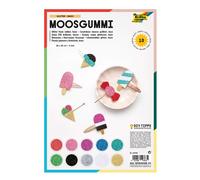 folia Idena 239109 Lot de 10 Feuilles de Caoutchouc Mousse à Paillettes 2 mm env