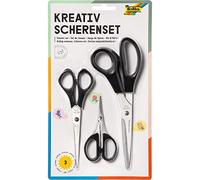 Folia joli set de 3 ciseaux noir, grand, moyen, en filigrane