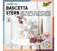 Folia, Kit d'étoile à faire soi-même - Bleu - 836/3030 - Papier blanc - 15 x 15 cm