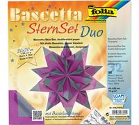 folia leaflets Bascetta star 200 x 200 mm violet/anthracite 75 g/m² 32 feuilles