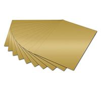 Folia Lot de 10 Feuilles de Carton doré Brillant 50 x 70 cm 6166
