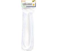 Folia Lot De 10 Fil Métallique Chenille (Cure-Pipe) 50 Cm Blanc