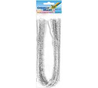 Folia Lot De 10 Fil Métallique Chenille (Cure-Pipe) Argent