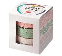 Folia Lot de 4 bordures en papier de riz en papier de riz - Adhère à de nombreuses surfaces - Se retire sans laisser de résidus - Décoration - Couleurs pastel assorties - Taille unique