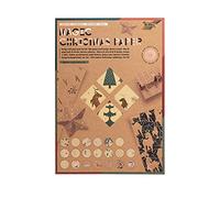 Folia Bloc de papier à motifs – Papier kraft Christmas – 20 feuilles – 21×29,7 cm – Motifs Noël