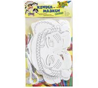 folia Masques pour enfants "Thèmes" en carton 6 motifs assortis