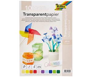 Folia Max Bringmann KG 35360 Papier Calque Folia A4 115g/m2 Pochette Lot de 10 Transparent