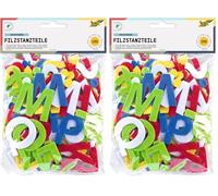 Folia MAX BRINGMANN KG 47544 Feutrine adhésive 3 x 4.5 cm lettres Coloris Assortis 150 pièces (Lot de 2)