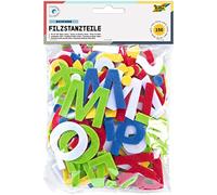 Folia MAX BRINGMANN KG 47544 Feutrine adhésive folia 3 x 4.5 cm lettres Coloris Assortis 150 pièces