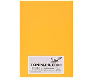 Folia Max Bringmann Papier couleur A4 Jaune Lot de 100 feuilles (Import Allemagne)