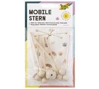 Folia Étoile mobile en bois 2280 – 6 branches, crochet métal, Ø env. 22 cm