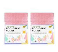 Folia Mosaïque en Caoutchouc Mousse pailletée, autocollante, 6 Feuilles, env. 15 x 20 cm, 2 mm d'épaisseur, Couleurs Assorties (Lot de 2)