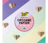 folia 89920 - Premium dépliants 70g/m², Pastell, 20 x 20 cm, 100 Feuilles en 10 Couleurs différentes, pour Le Bricolage, la décoration et l'ornementation