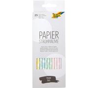 Folia Paille en papier Pastel Dots - Longueur 200 mm - Noir
