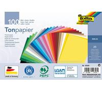 folia papier argile DIN A5 130 g/qm 25 couleurs assorties 100 feuilles