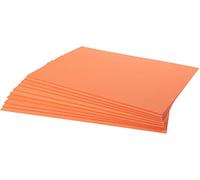 Folia - Papier créatif - Feuille de bricolage en caoutchouc mousse - 10 feuilles orange 20x29cm - Activités manuelles pour tous âges