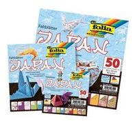 folia 492/1010 - dépliants Japon, 10 x 10 cm, 80 g/m², 50 Feuilles Assorties en 10 Motifs - Idéal pour de Magnifiques Figurines et Formes Pliantes