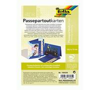 Folia Passe-Partout avec perforation rectangulaire, 10,5 x 15 cm, 5 cartes et enveloppes - Version Allemande, Bleu Roi