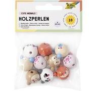 folia Perles en bois CUTE ANIMALS, rond G