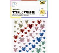 folia Pierres décoratives HEARTS BASIC autocollantes 54 pièces sur 1 feuille
