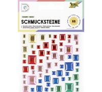 folia Pierres décoratives SQUARE BASIC autocollantes 67 pièces sur 1 feuille