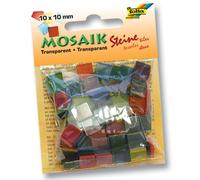 Folia Pions mosaïque, 10x10mm, 190 pièces, résine synthétique, transparent, 20 couleurs
