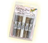 Folia 57801 Lot de 5 Tubes de Poudre pailletée 14 g Idéal pour décorer et saupoudrer Vos travaux manuels