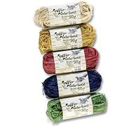 Folia Raphia naturel 901009 – Lot de 5 paquets de 50 g, couleurs assorties