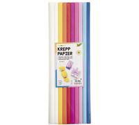 folia Rouleaux de papier crépon MIX 500 mm x 2 m assortis 10 pièces