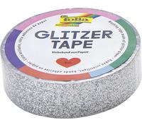 folia ruban adhésif décoratif scintillant 15 mm x 5 m argenté