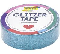 folia ruban adhésif décoratif scintillant 15 mm x 5 m turquoise