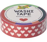 folia Ruban adhésif décoratif Washi-Tape Coeurs (l)15 mm x (L)10 m rouge