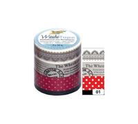 folia rubans autocollants déco washi-tape tropical noir