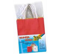 folia 21209/10 Lot de 10 sacs cadeaux en papier kraft Couleurs assorties Env. 12 x 5,5 x 15 cm
