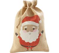 folia Sac en jute "Père Noël" (l)170 x (h)250 mm naturel