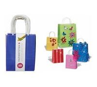 folia 21209/10 Lot de 10 sacs cadeaux en papier kraft Couleurs assorties Env. 12 x 5,5 x 15 cm