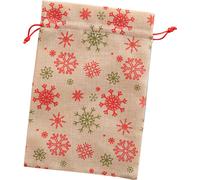 folia Sachet aspect jute naturel avec flocon de neige